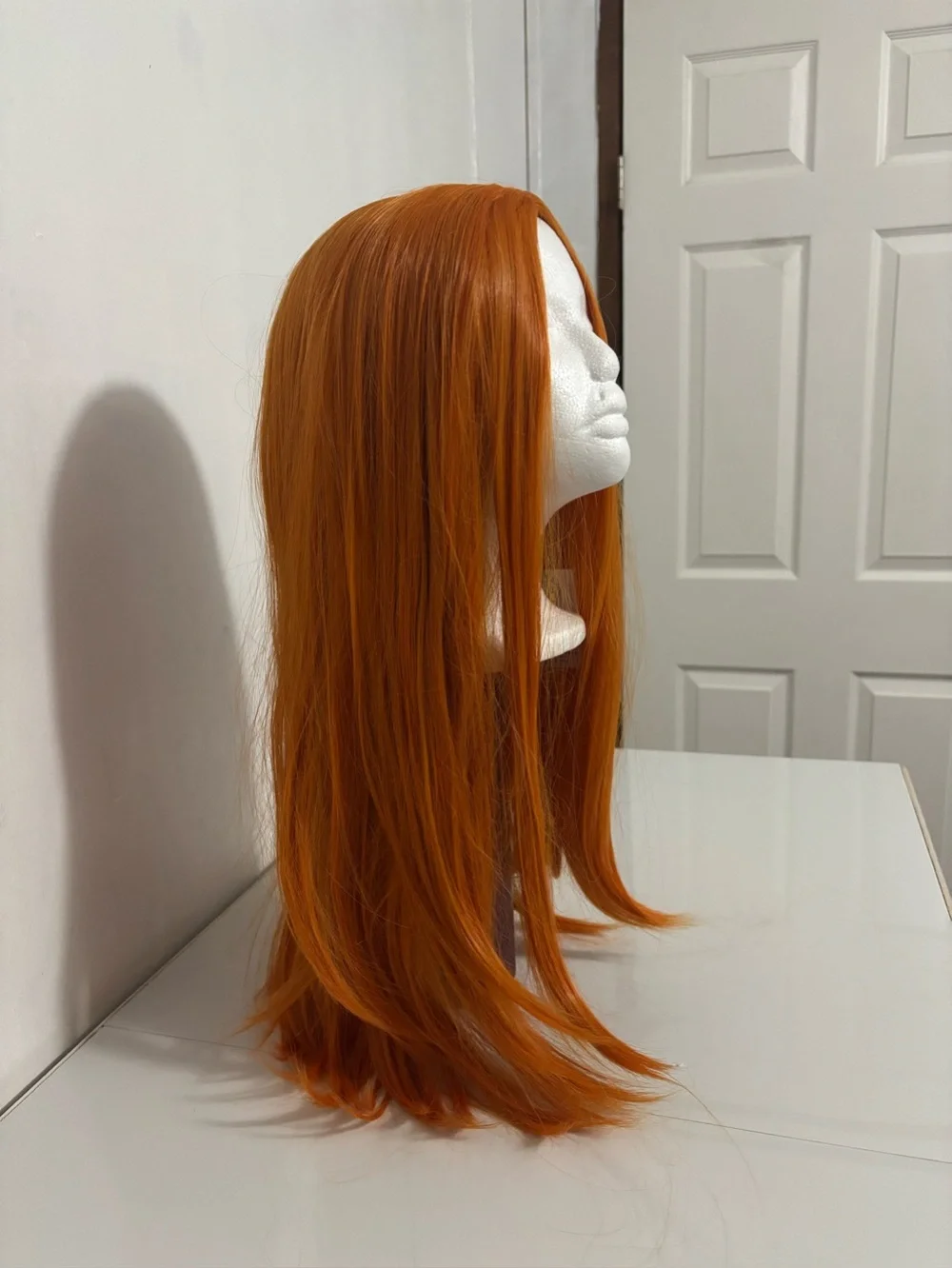 Scylla Autumn Orange Lace Front Synthetic Long Wig